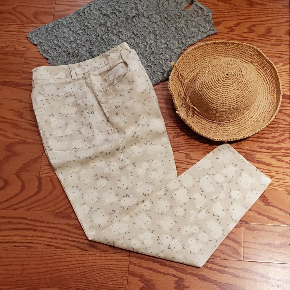 TALBOTS JEAN STYLE LINEN PANTS 10P